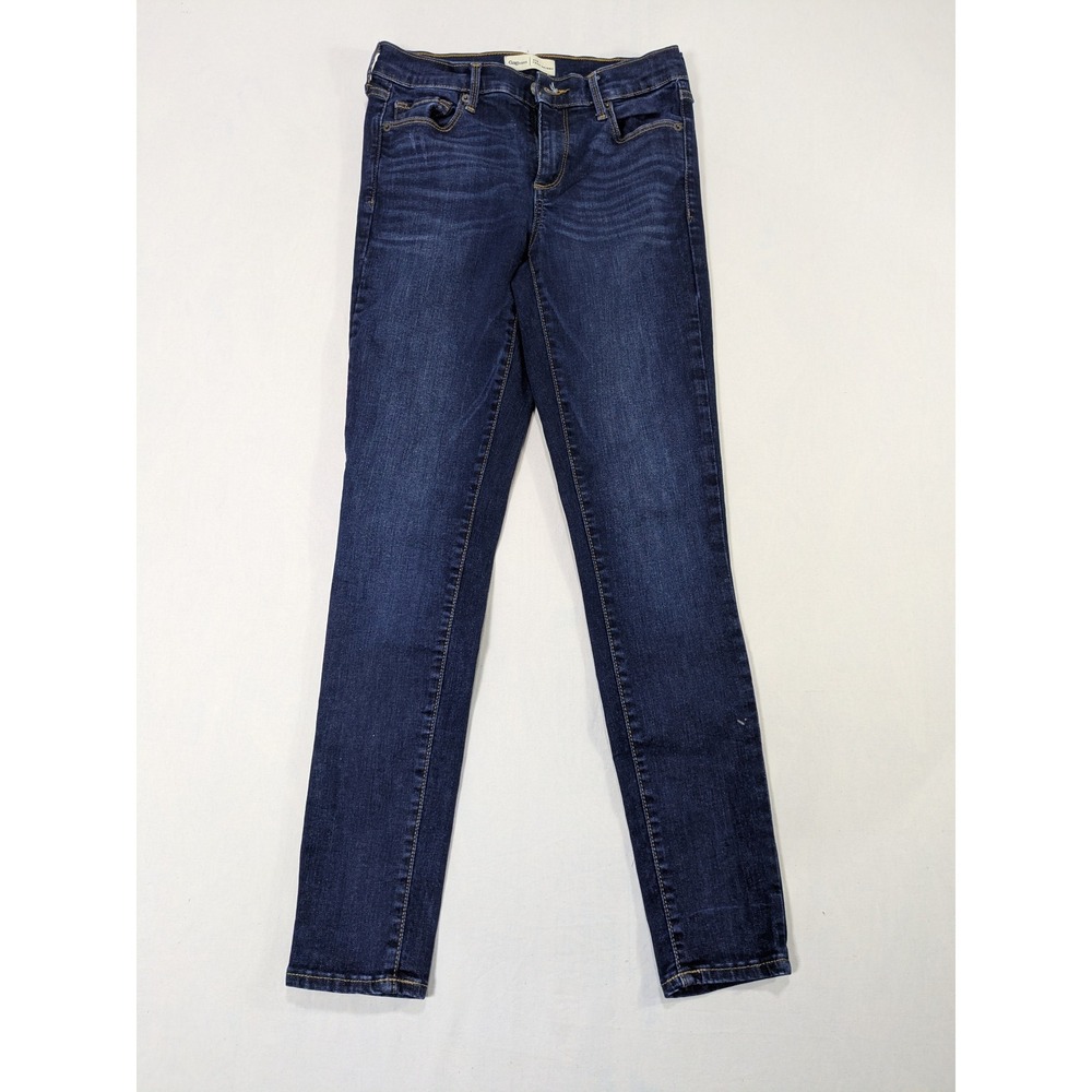 Gap 1969 True Skinny Jeans Dark Wash Indigo Mid Rise Size 27R 4 Regular